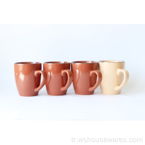 Sırlı porselen seramik kupalar toptan kahve kupa